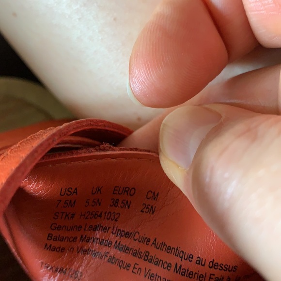 Hush Puppies Leather Burnt Orange Wedge Sandals - Picture 6 of 6